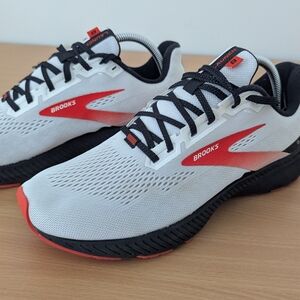 Brooks White and Red Running Shoes